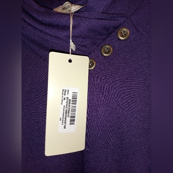 NWT Purple Medium Miusel Top - Picture 2 of 6